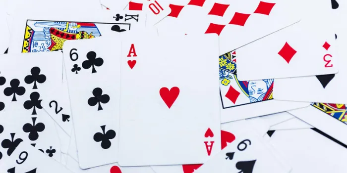 lot of dusty old playing cards