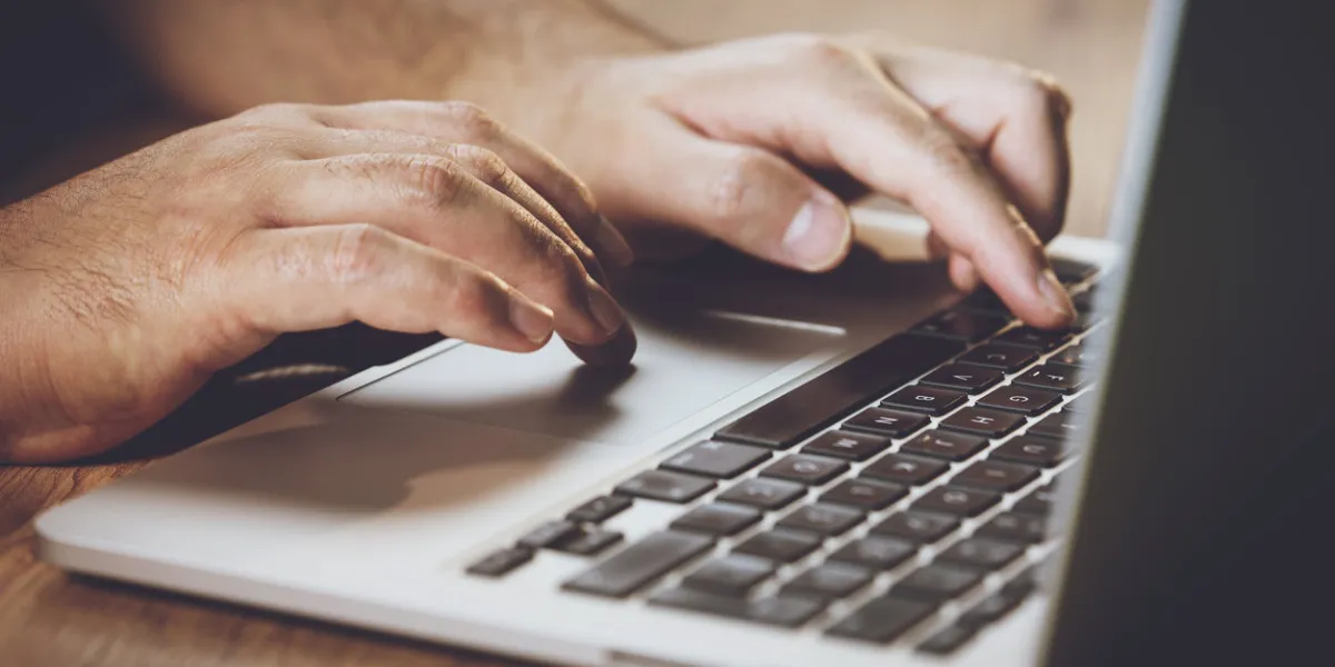 office job businessman working in his laptop in a modern office