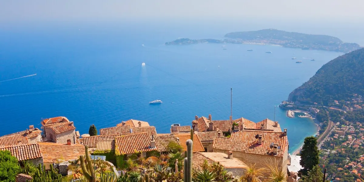medieval village of eze on the french riviera, france