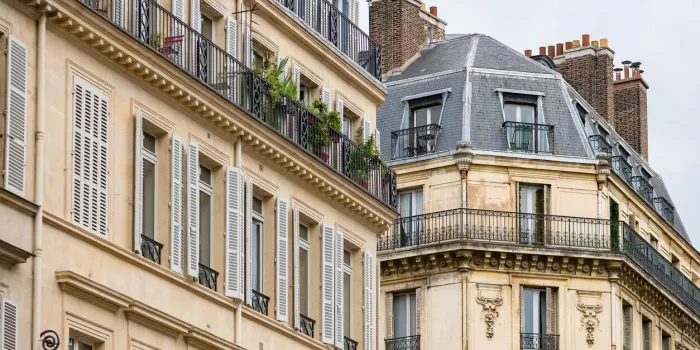 paris, beautiful building in the opera district