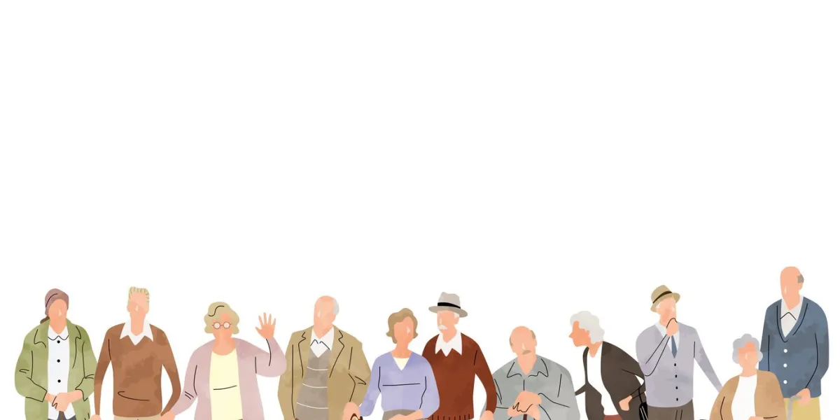 vector illustration material  senior generation, elderly people, people