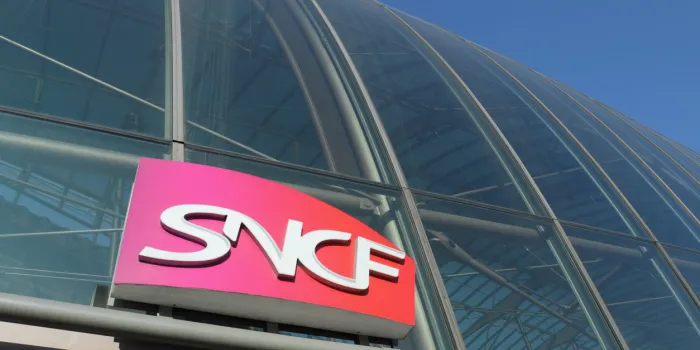 logo of the sncf at strasbourg central station