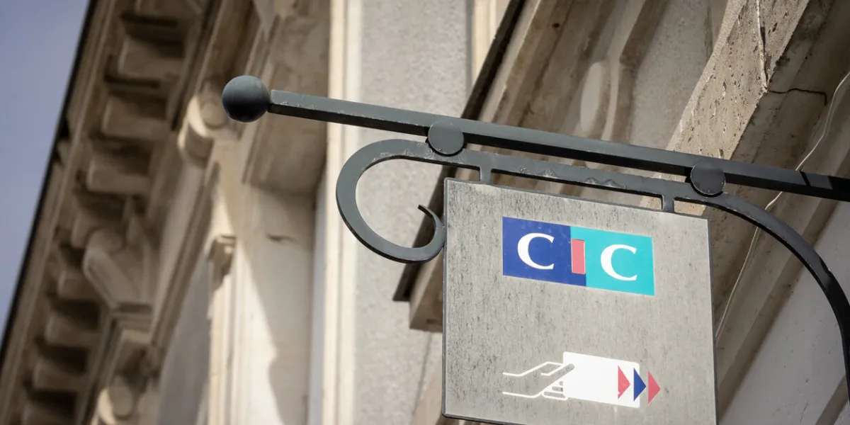 picture of a sign with the logo of cic on their local banking agency for bordeaux, france cic, or credit industriel et commercial is a financial services group in france, it is the fourth largest bank in the country
