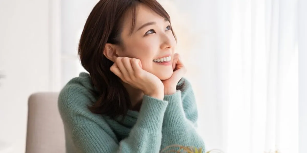 young attractive asian woman relaxing