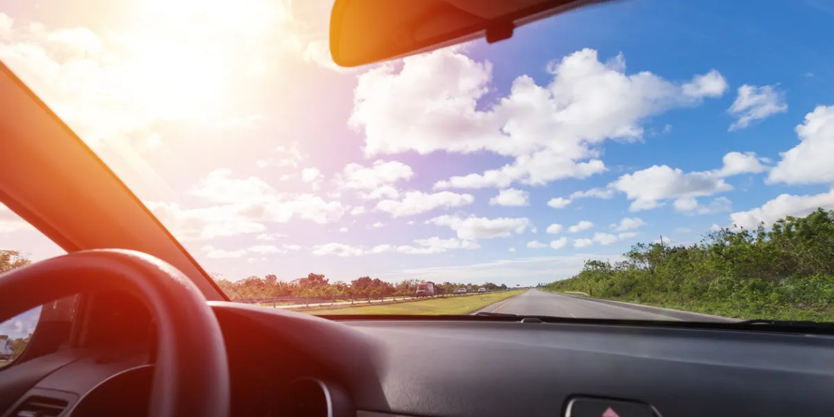 driving a car view from inside nobody