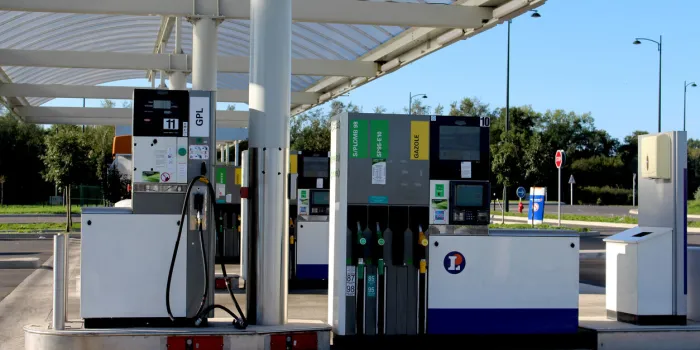 pontault combault, france - september 20, 2015  this is a photograph of a gas station of the leclerc brand