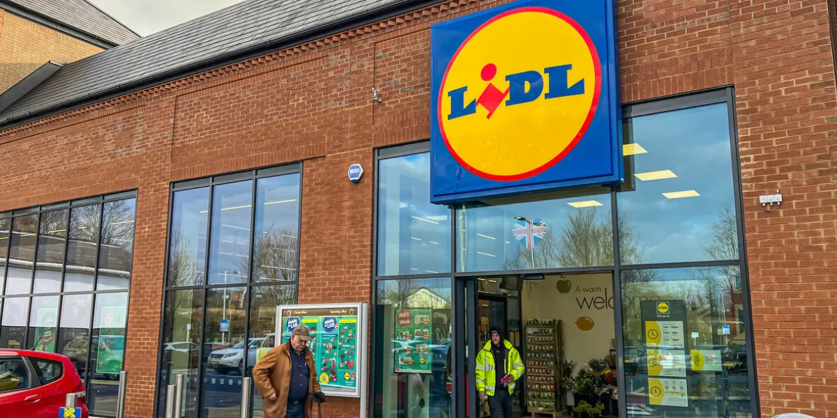 london, uk- january 27, 2023  the retail shop of lidl in london lidl stiftung & co kg is a german international discount retailer chain