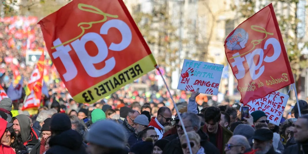 thousands protest against the pension reform - marseille