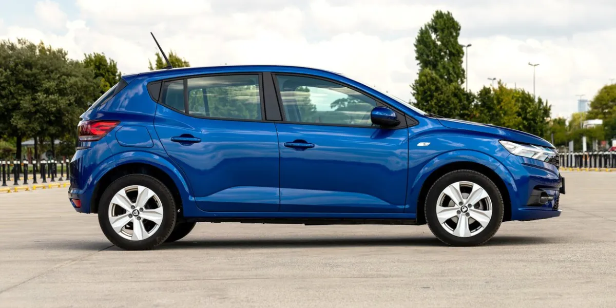 istanbul, turkey- august 5 2022  dacia sandero is a subcompact car produced jointly by the french manufacturer renault