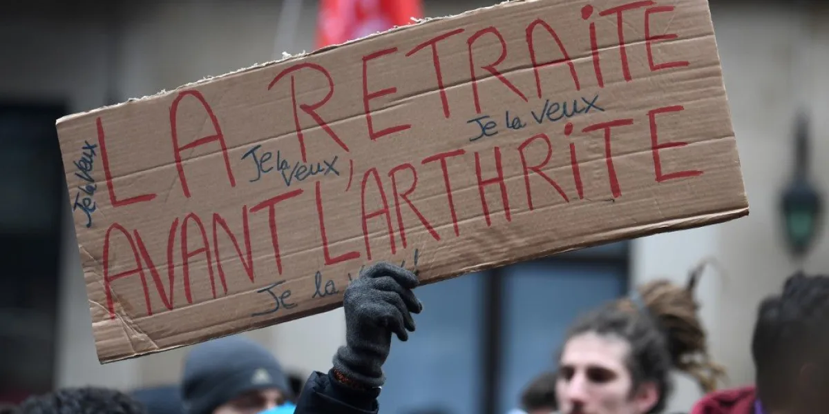 france social strike demo