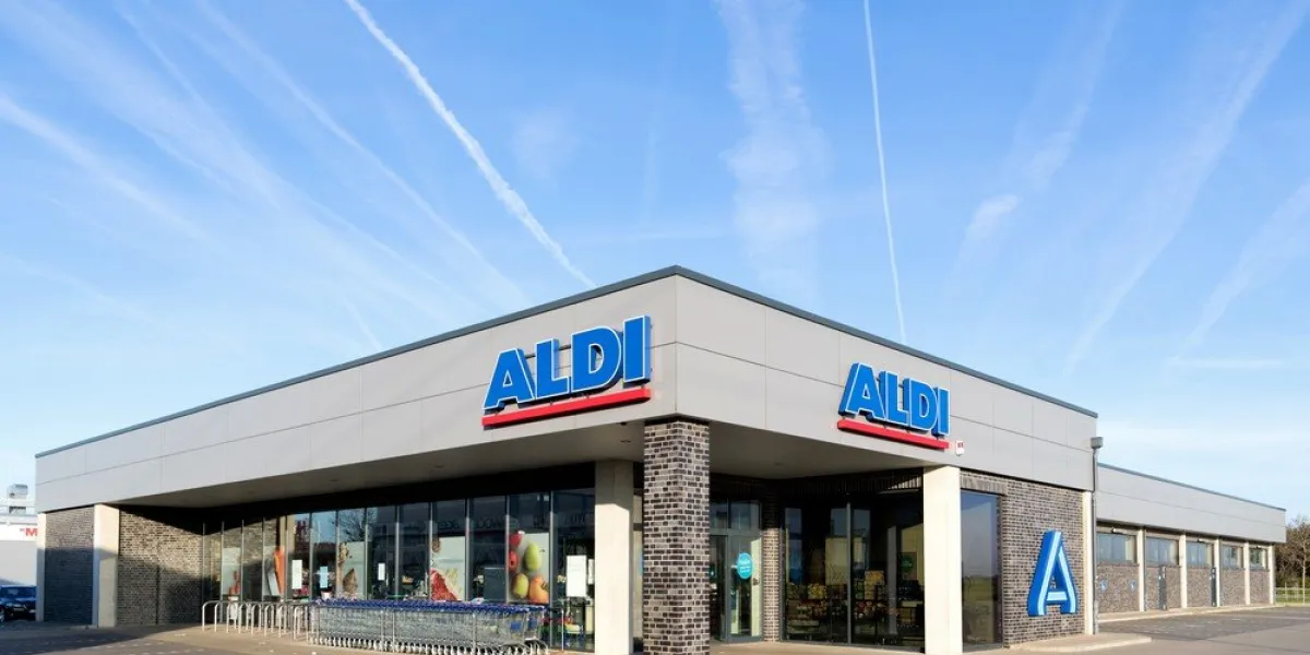 cuxhaven, germany - october 31, 2019  aldi branch (north divisio