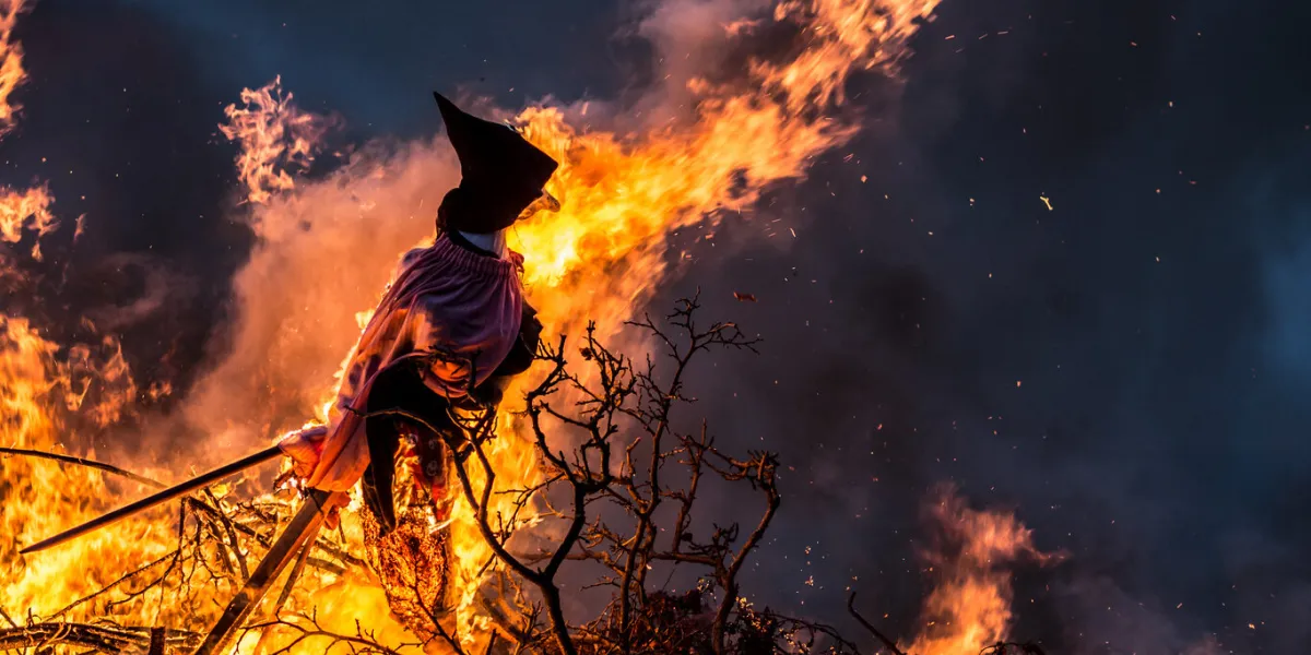 witch burning burning a witch effigy is a danish midsummer tradition