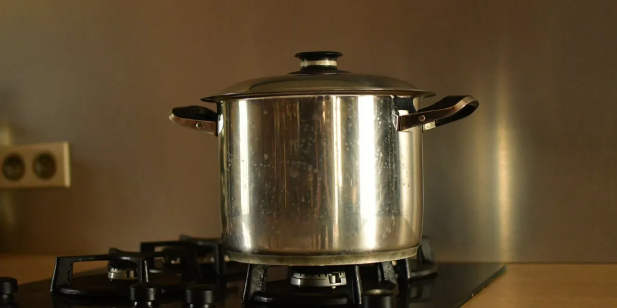 gas casserole in a side kitchen