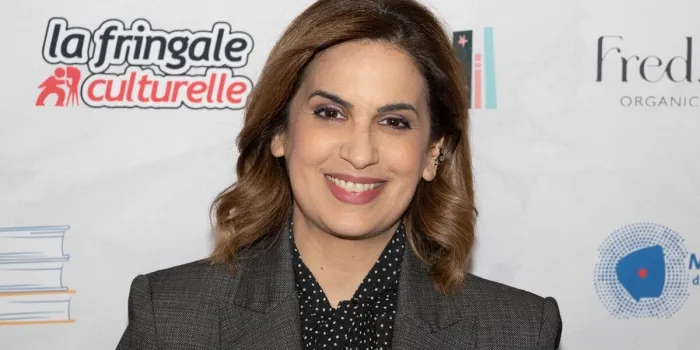 sonia mabrouk participe au festival du livre 'des livres, des artistes' à la maison de la chimie le 01 décembre 2024 à paris, france photo par nasser berzane abacapresscom