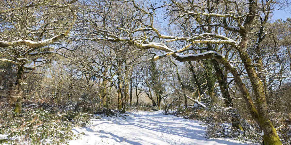 le chaos de toul goulic dans les cotes-d'armor (22) sous la neige le
