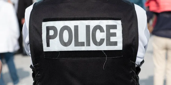 french national policeman from behind