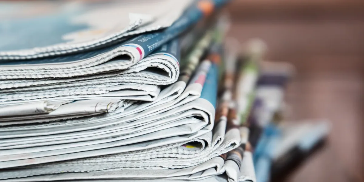 stack of newspapers, journalism concept