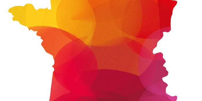 france map colorful vector illustration