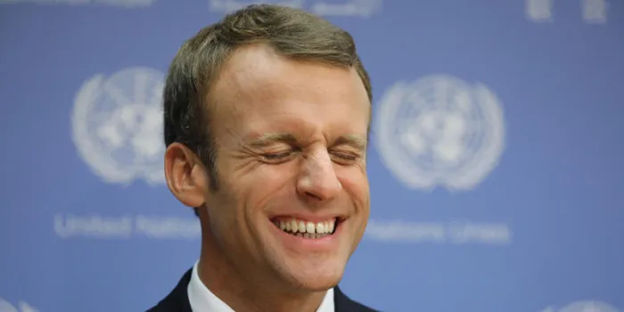 french president emmanuel macron speaks to the press during the annual general assembly at the united nations headquarters in new york city on september 25, 2018 (photo by ludovic marin   afp)