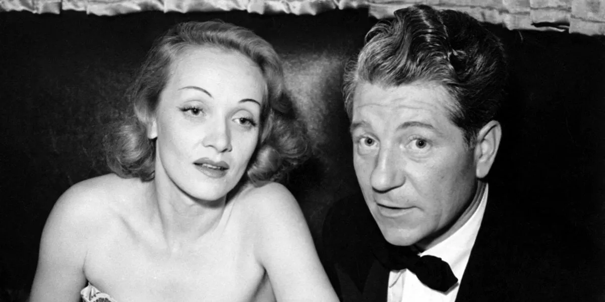 marlene dietrich et jean gabin en boîte de nuit, années 1940 photo par everett collection abacapresscom
