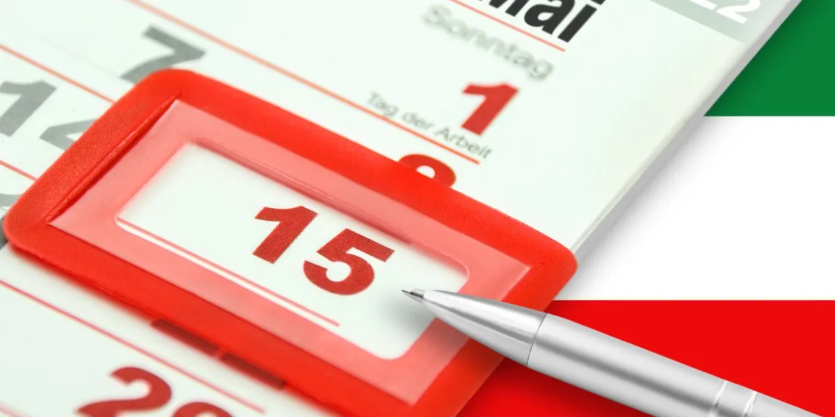 german calendar 2022 may 15 sunday and flag of nordrhein-westfalen