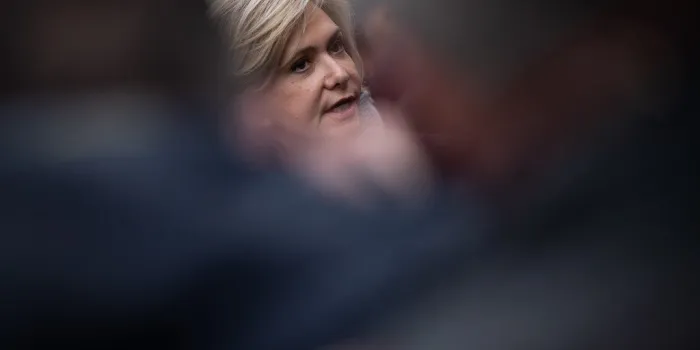 french party les republicains (lr) presidential candidate valerie pecresse visits mouilleron-en-pareds, western france, as part of her presidential campaign, on february 17, 2022 (photo by loic venance   afp)